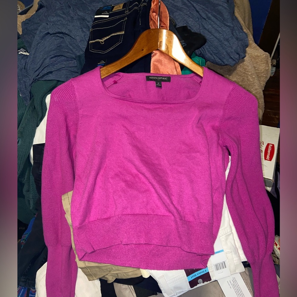 Banana Republic purple light top